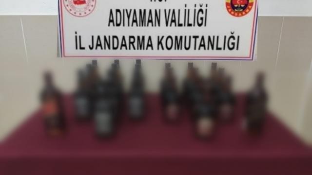 Adıyamanda gümrük kaçağı içki ele geçirildi