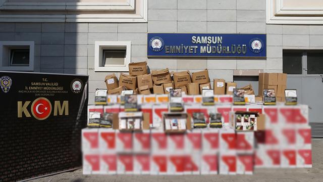 Samsunda 4 milyon 230 bin bandrolsüz makaron ele geçirildi