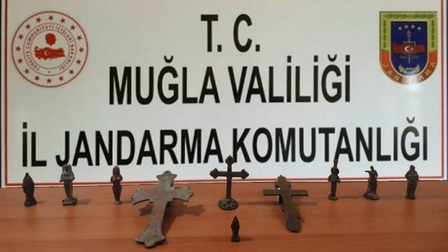 Muğlada tarihi eser kaçakçılığı operasyonunda bir kişi yakalandı