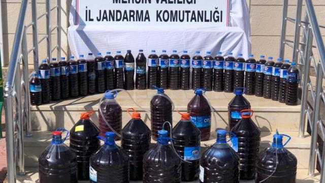 Mersinde 200 litre sahte içki ele geçirildi