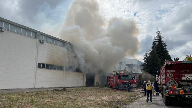 Eskişehirde ambalaj fabrikasında yangın
