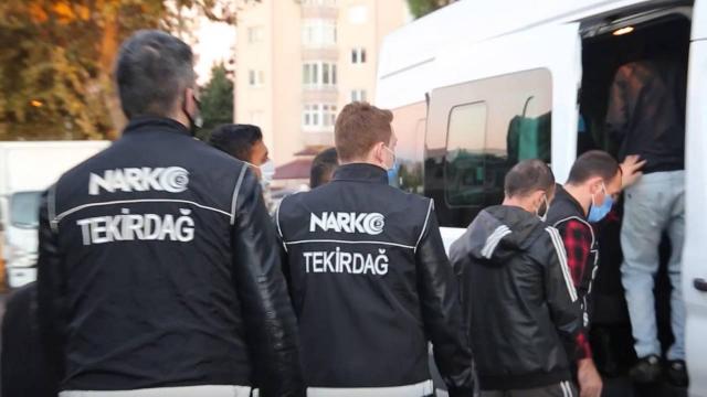 Tekirdağda zehir tacirlerine operasyon: 18 tutuklama
