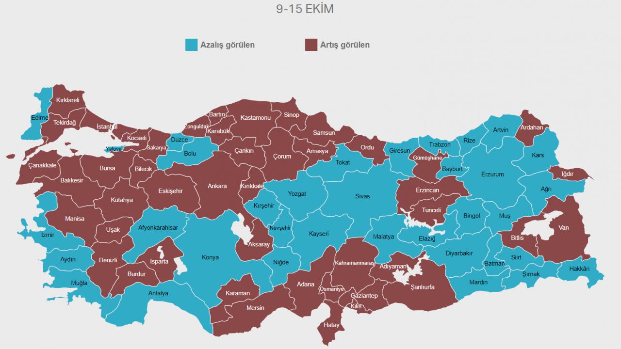 46 ilde vaka sayıları arttı