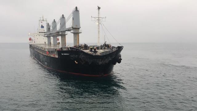 Marmara Denizi açıklarında yabancı bayraklı iki gemi çarpıştı