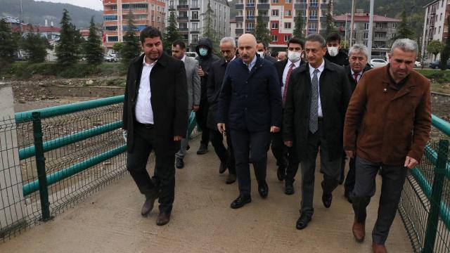 Bakan Karaismailoğlundan selin vurduğu Sinopta inceleme