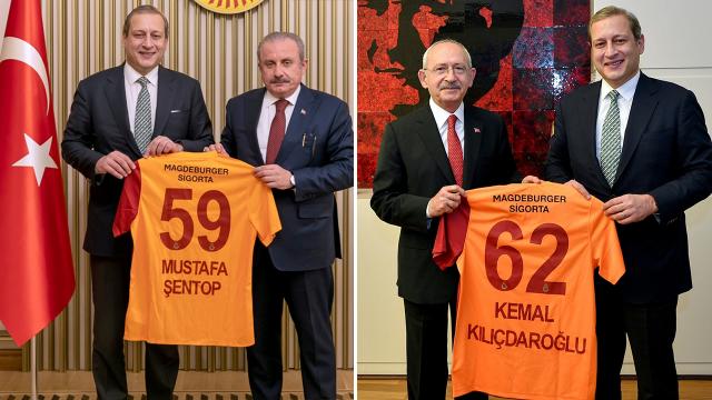 Galatasaray Başkanı Burak Elmasdan Mustafa Şentop ve Kemal Kılıçdaroğluna ziyaret