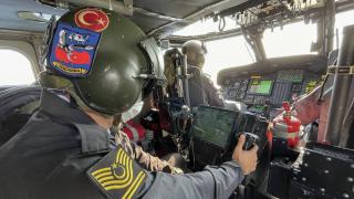 Jandarmadan "Sikorsky"li trafik denetimi