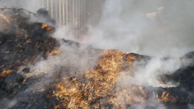 Konyadaki yangında 30 ton saman kül oldu