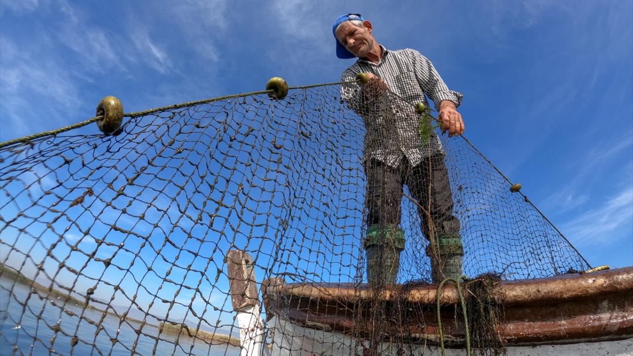 Bafa`da kotalı yılan balığı avcılığı yapılıyor