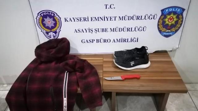 Kayseride akaryakıt istasyonundan bıçaklı gasp olayının zanlısı yakalandı