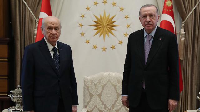 Cumhurbaşkanı Erdoğan Bahçeli ile görüştü