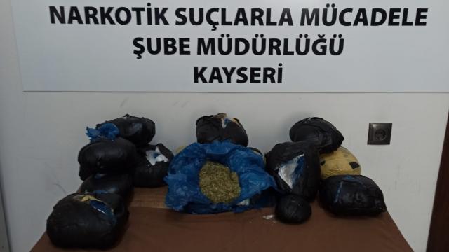Kayseride 10 kilogram esrar ele geçirildi