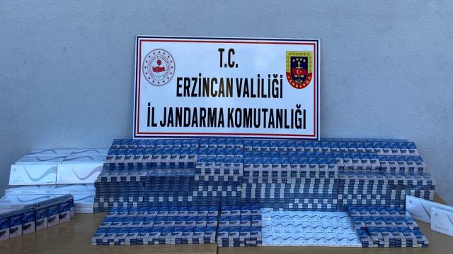 Erzincanda 2 bin 886 paket kaçak sigara ele geçirildi