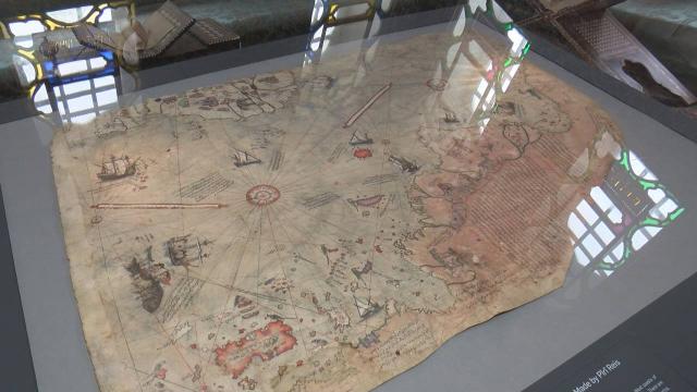 Piri Reisin dünya haritası Topkapı Sarayında sergileniyor