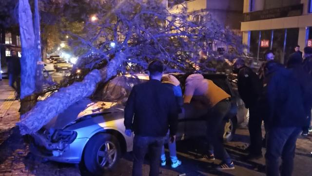 Amasyada otomobil ağaca çarptı: 4 yaralı