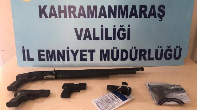 Kahramanmaraşta denetimlerde 5 silah ele geçirildi