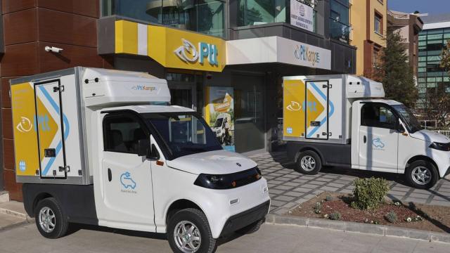 PTTnin elektrikli dağıtım araçları Ankarada hizmet vermeye başladı