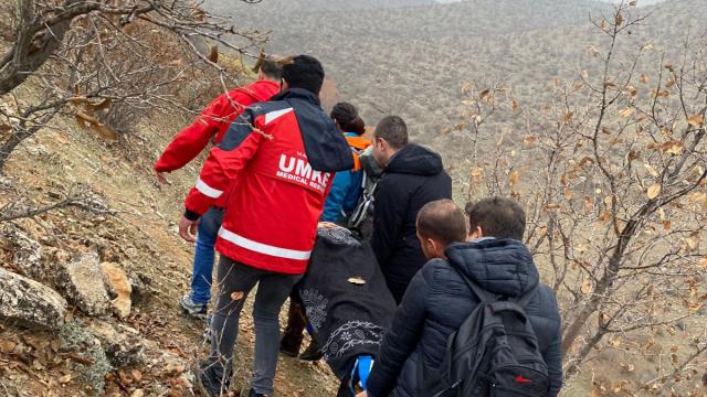 35 metreden düşen kadın 5 saatte kurtarıldı
