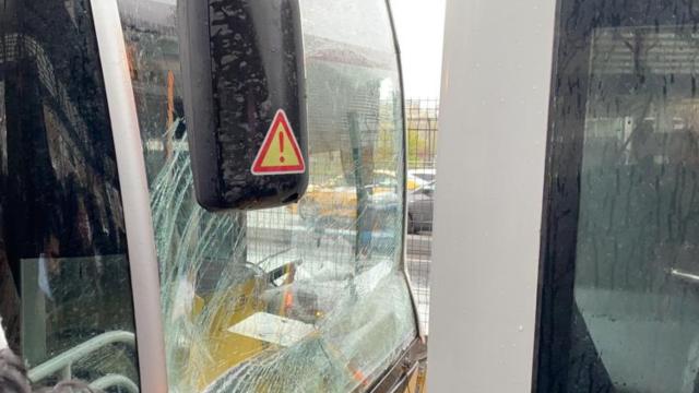 Haramidere durağında metrobüs kazası