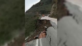 Ordu'daki heyelan anı saniye saniye görüntülendi