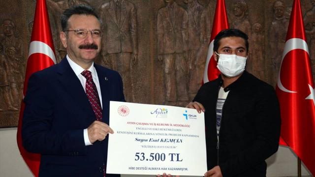 Aydında engelli ve eski hükümlülere 957 bin lira destek