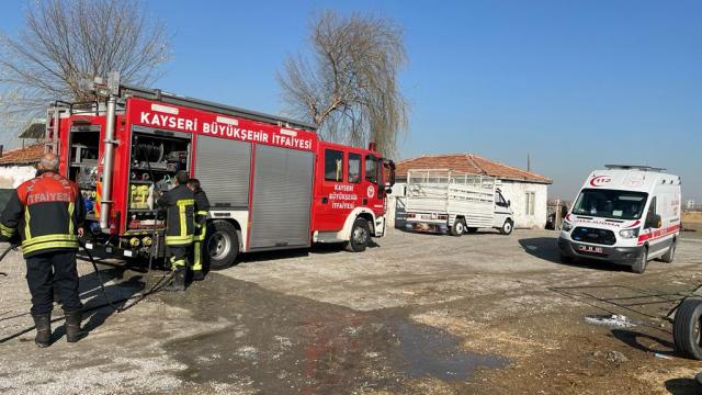 Kayseride evde fön makinesinden çıktığı iddia edilen yangında hasar oluştu