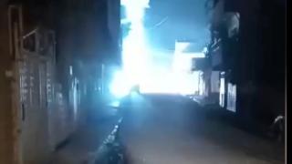 Mardin'de trafonun patlama anı kamerada