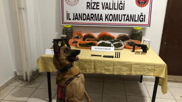 Rizede 1 ayda 10,5 kilo uyuşturucu ele geçirildi