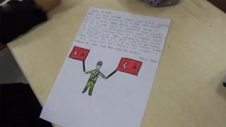 Ortaokul öğrencilerinden Mehmetçik'e moral mektubu