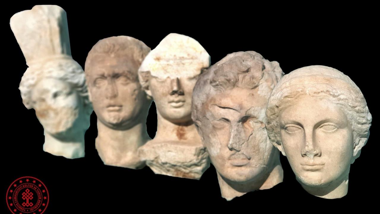 Bulunan heykel başları heyecanlandırdı