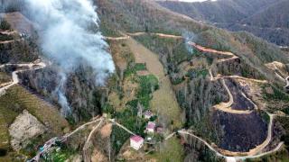 Trabzon'da örtü yangını: Çevredeki evler tahliye edildi