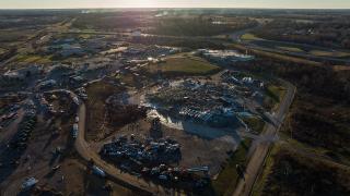 ABD'deki hortum felaketi havadan görüntülendi