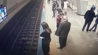 Metro istasyonunda inanılmaz kurtuluş