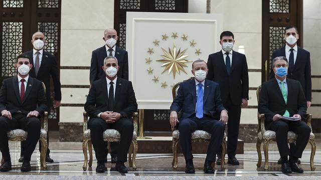 Cumburbaşkanı Erdoğan, Libya ve BAE heyetlerini kabul etti