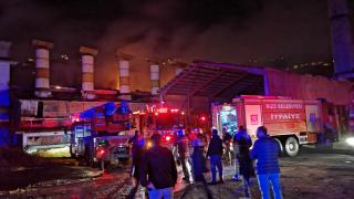 Trabzon'da çay fabrikasında yangın