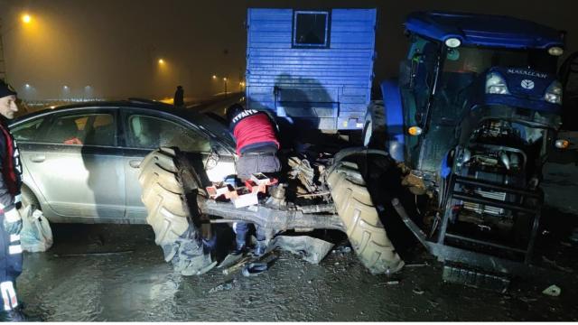 Ağrıda zincirleme trafik kazası: 1 ölü, 3 yaralı