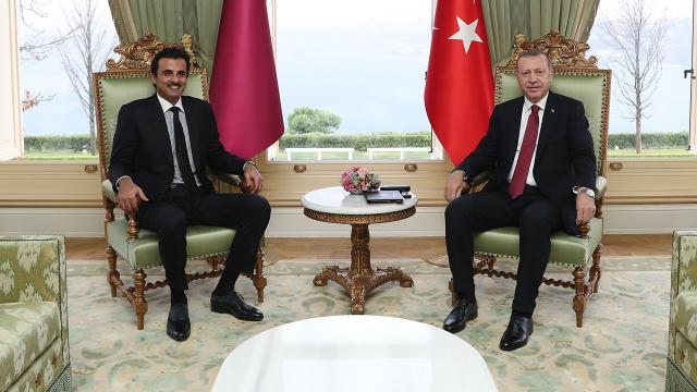 Cumhurbaşkanı Erdoğan Katar Emiri Al Sani ile görüştü