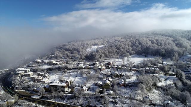 Bolu Dağında kar yağışı başladı
