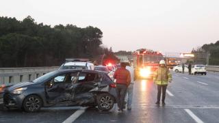 Kuzey Marmara Otoyolu'nda zincirleme kaza: 3 yaralı