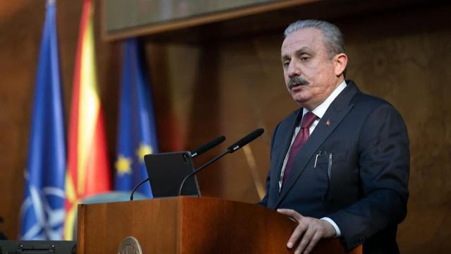TBMM Başkanı Şentoptan Kuzey Makedonyaya FETÖ uyarısı