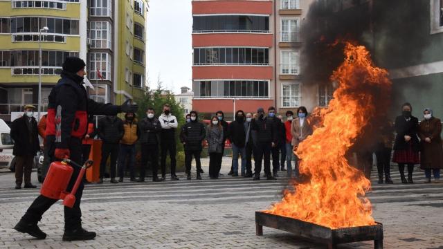 Bilecik Belediyesinde yangın tatbikatı