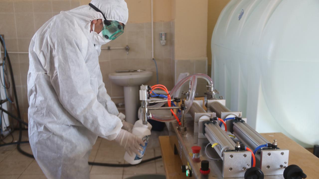 "95 ton dezenfektan ürettik"