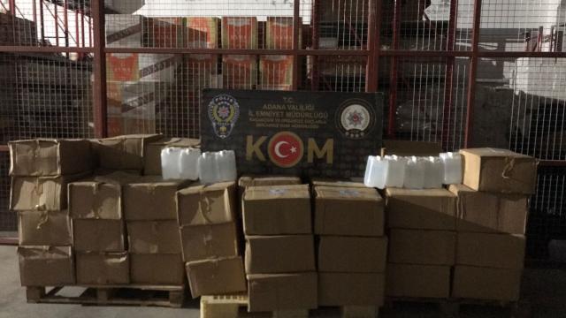 Adanada sahte içki ve kaçakçılık operasyonu