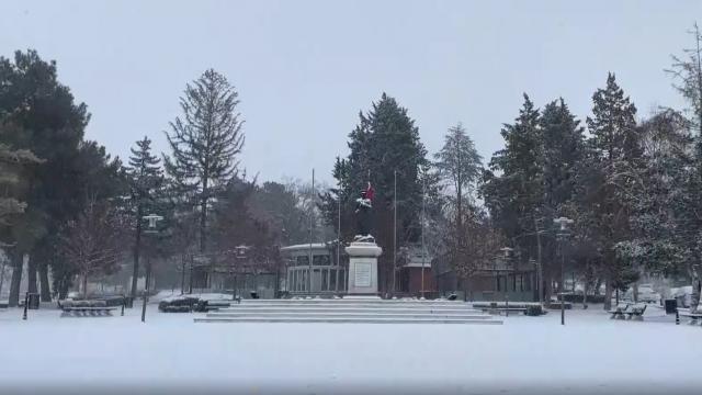 Çorumda kar etkili oldu