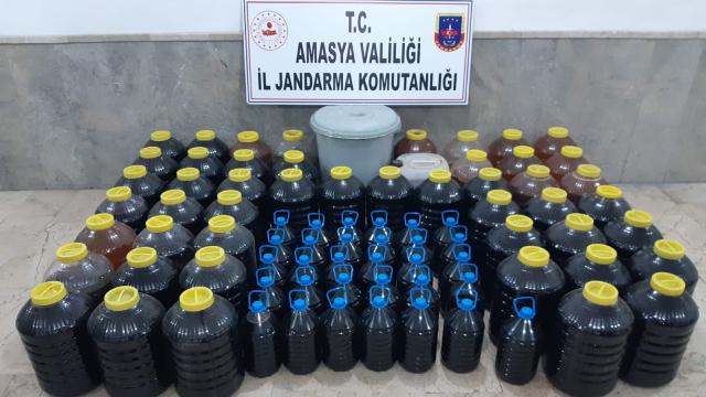 Amasyada 1200 litre kaçak içki ele geçirildi