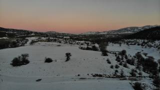 Burdur'da yüksek kesimler beyaza büründü