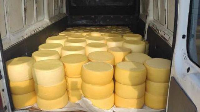 Sivasta 1,8 ton menşei tespit edilemeyen peynir ele geçirildi