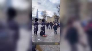 İngiltere'de Kraliyet muhafızı çocuğu düşürdü