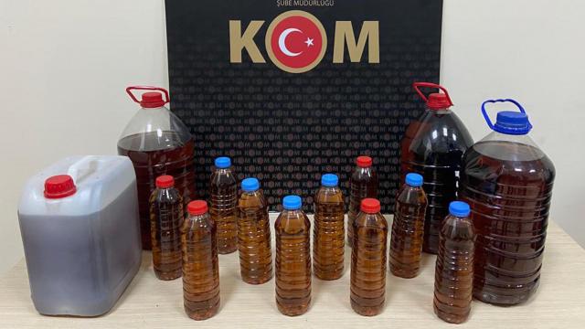Karsta sahte içki ele geçirildi