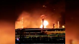 Meksika'da petrol rafinerisinde yangın